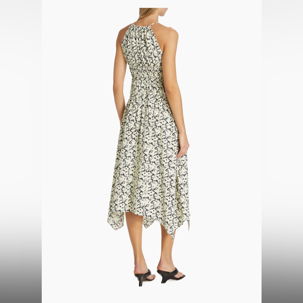 Proenza schouler Floral Smocked Handkercheif Midi-Dress NWOT - Picture 5 of 7